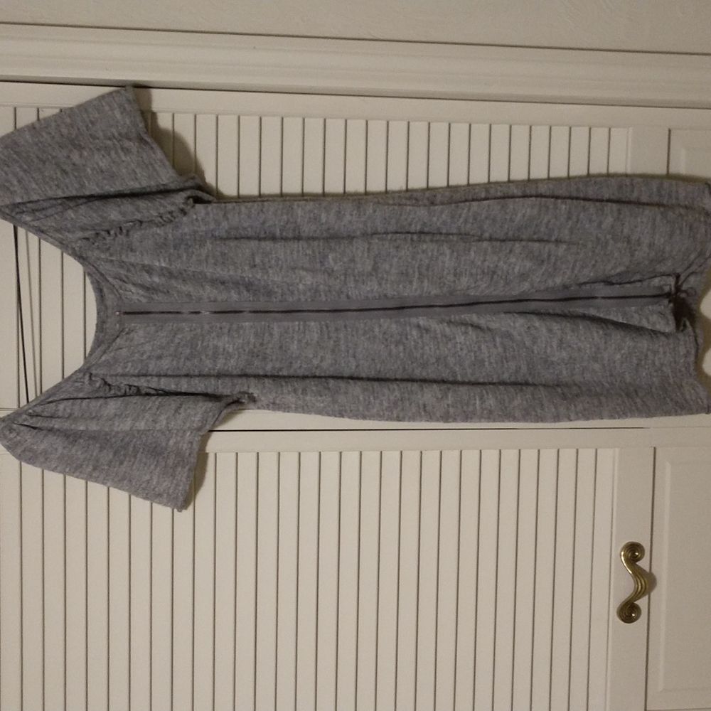 *Host Pick* Moth Anthropologie Soft As Feathers Gray Knit Dress Size Large - Picture 4 of 13